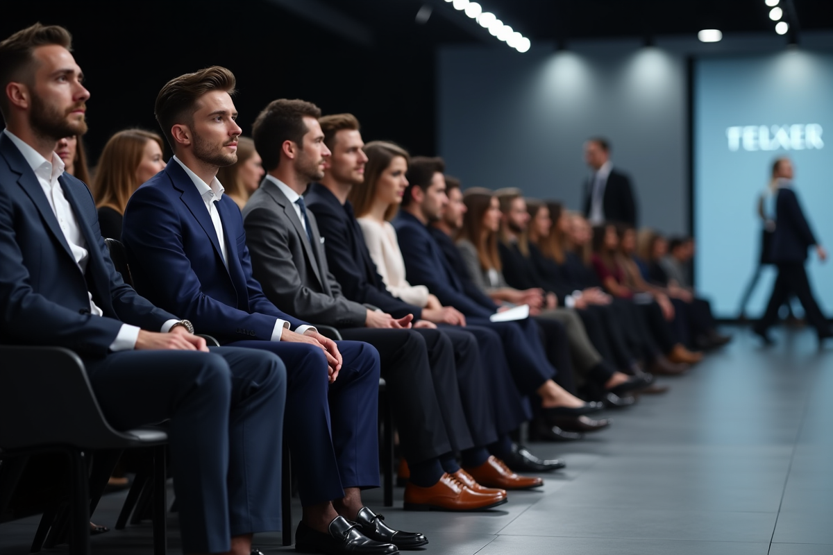 Jeune homme en costume assis lors d